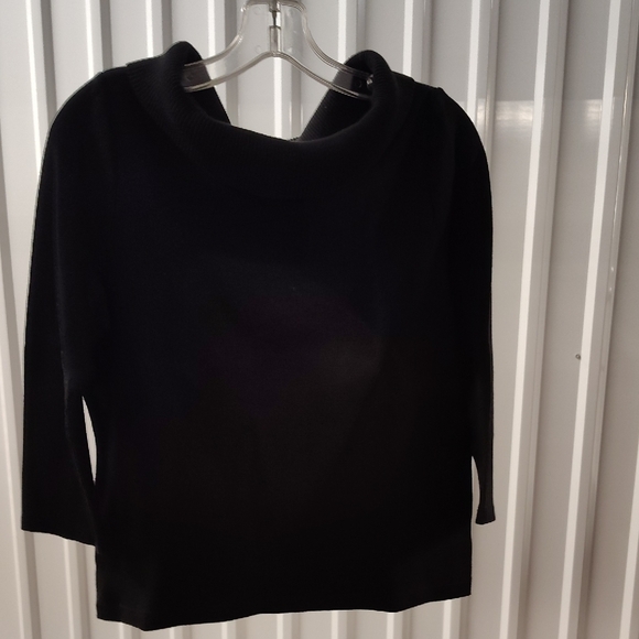 Rafaella Elegant Black Cowl Neck Sweater - Picture 1 of 4